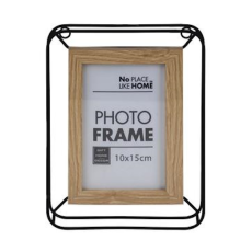 Picture Frame - Square, Metal & MDF, Size 10x15cm